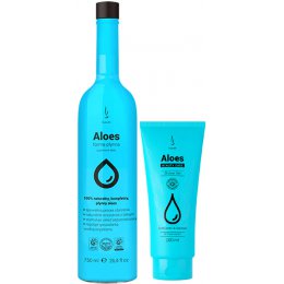 ALOES SUPLEMENT + KOSMETYK (BUTELKA + ŻEL POD PRYSZNIC)