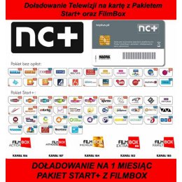DOŁADOWANIE KART TNK START+ Z FILMBOX NA 1 MIESIĄC