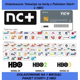DOŁADOWANIE KART TNK START+ Z HBO NA 1 MIESIĄC