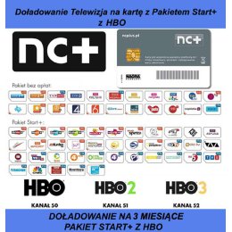 DOŁADOWANIE KART TNK START+ Z HBO NA 3 MIESIĄCE