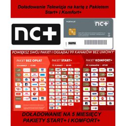 DOŁADOWANIE KART TNK START+ Z KOMFORT+ NA 5 MIESIĘCY