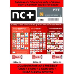 DOŁADOWANIE KART TNK START+ Z KOMFORT+ I ELEVEN SPORTS NA 5 MIESIĘCY