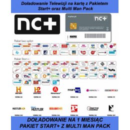 DOŁADOWANIE KART TNK START+ Z MULTI MAN PACK NA 1 MIESIĄC