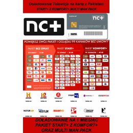 DOŁADOWANIE KART TNK START+ Z KOMFORT+ I MULTI MAN PACK NA 1 MIESIĄC