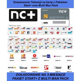 DOŁADOWANIE KART TNK START+ Z MULTI MAN PACK NA 3 MIESIĄCE