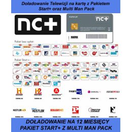 DOŁADOWANIE KART TNK START+ Z MULTI MAN PACK NA 12 MIESIĘCY