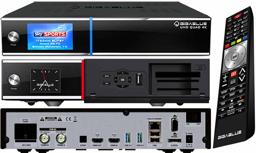 GiGaBlue UHD QUAD 4K 2XDVB-S2X FBC :: BOSAT