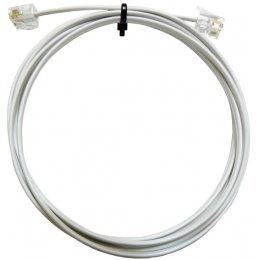 KABEL TELEFONICZNY 4-ŻYŁOWY - BIAŁY - 5M - ZAROBIONY