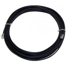 KABEL TELEFONICZNY 4-ŻYŁOWY - CZARNY - 20M - ZAROBIONY