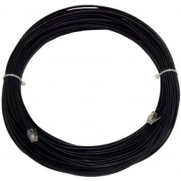 KABEL TELEFONICZNY 4-ŻYŁOWY - CZARNY - 25M - ZAROBIONY