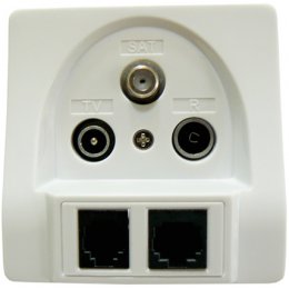 GNIAZDO SIGNAL SAT/RTV/RJ-11/RJ-45