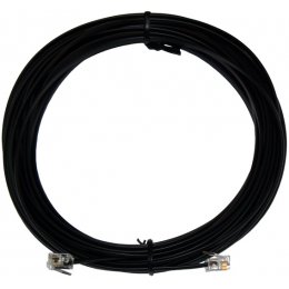 KABEL TELEFONICZNY 4-ŻYŁOWY - CZARNY - 10M - ZAROBIONY