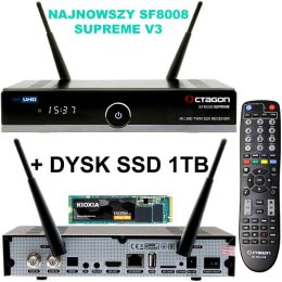 OCTAGON SF8008 V3 SUPREME TWIN UHD 4K 2 x DVB-S2X + DYSK SSD 1TB