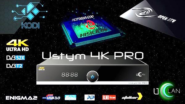 Récepteur Satellite 4K Uclan Ustym 4K Pro Combo - Linux Enigma2, Triple Tuner DVB-S2/C/T2