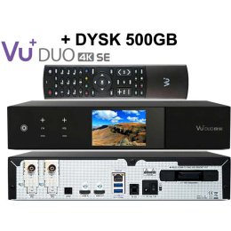 VU+ DUO 4K SE 2 X DVB-T2/C DUAL MTSIF + DYSK 500GB