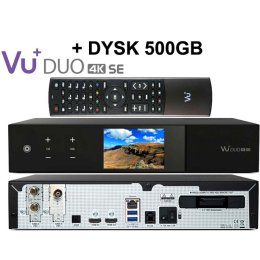VU+ DUO 4K SE DVB-S2X FBC + DVB-T2/C DUAL MTSIF + DYSK 500GB