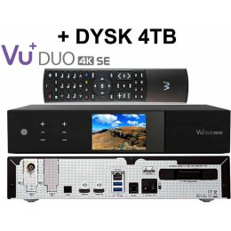 VU+ DUO 4K SE DVB-T2/C DUAL MTSIF + DYSK 4TB