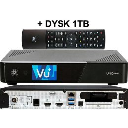 VU+ UNO 4K SE DVB-T2/C DUAL MTSIF + DYSK 1TB