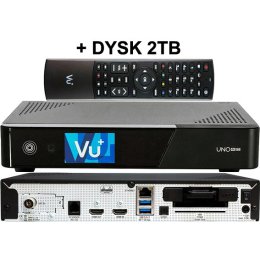 VU+ UNO 4K SE DVB-T2/C DUAL MTSIF + DYSK 2TB